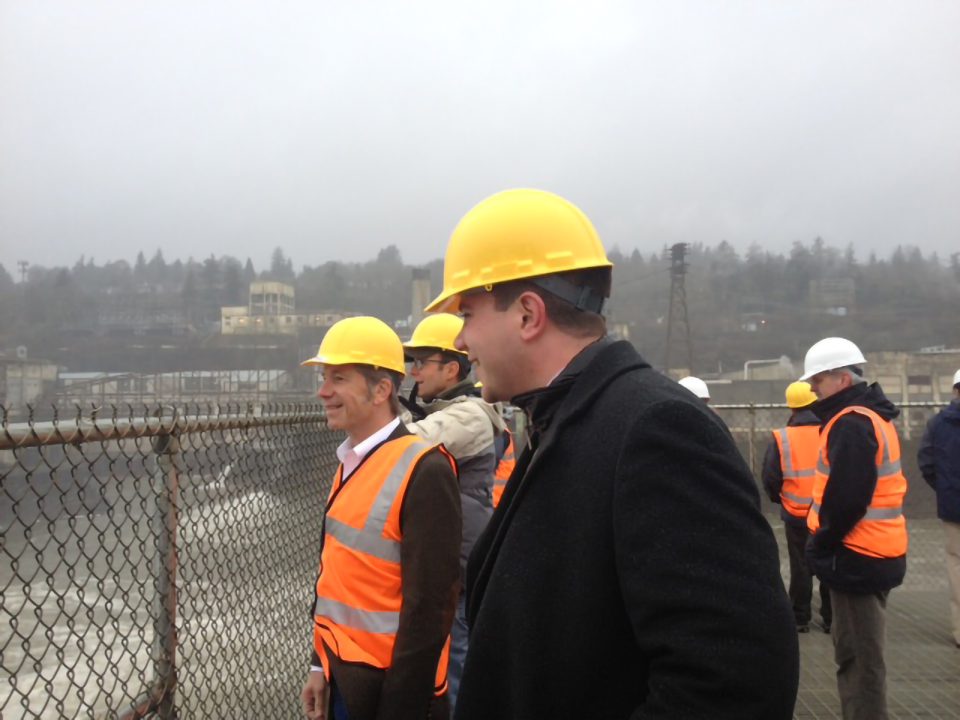 Rep. Brent Barton Tours Willamette Falls Development Site